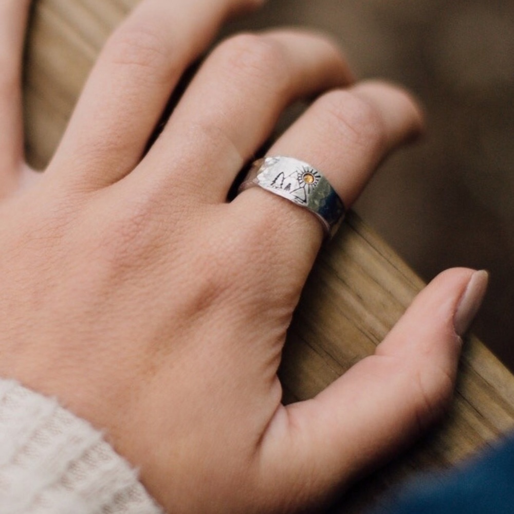 ✨3for$38 New FP Mountain Calling Bohemian Signet Ring - Picture 12 of 16